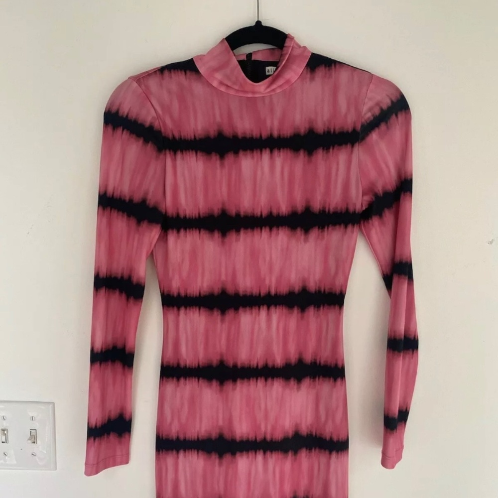 Alice + Olivia Pink Tie Dye Mini Dress